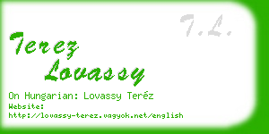 terez lovassy business card